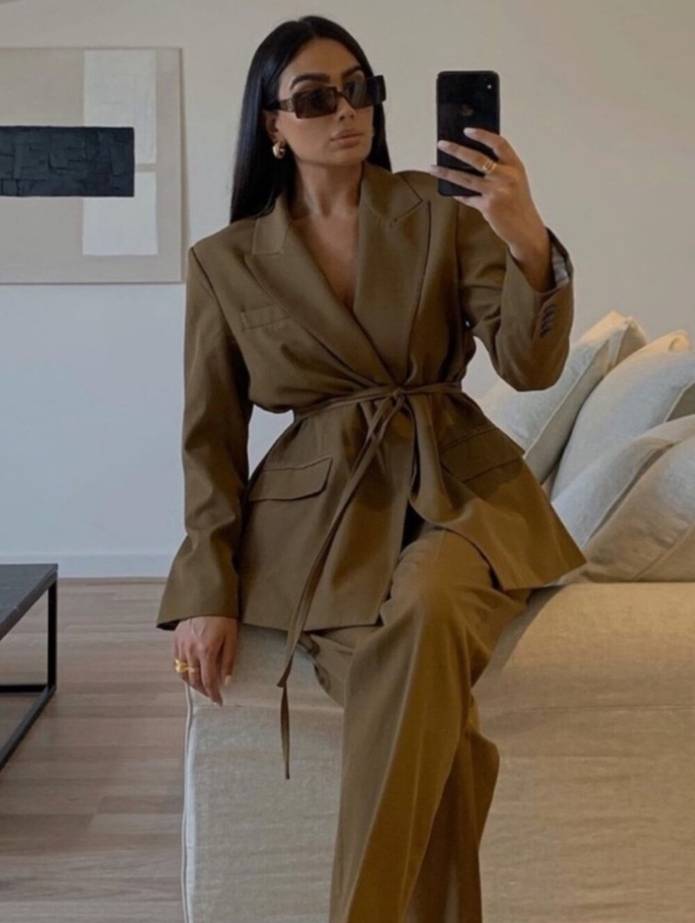 ZARA blazer belted size XS